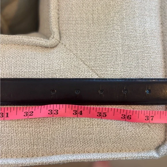 Chic Black and Gold Women's Black Leather Belt - Picture 3 of 4